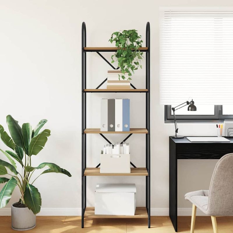 Casa si Gradina - Mobilier - Biblioteci si rafturi - Biblioteci - Raft pentru carti stejar artizanal 60 x 30 x 183 cm - Infinity.ro