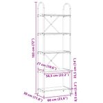 Casa si Gradina - Mobilier - Biblioteci si rafturi - Biblioteci - Raft pentru carti stejar artizanal 60 x 30 x 183 cm - Infinity.ro