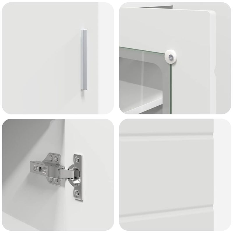 Casa si Gradina - Mobilier - Seturi de mobilier - Seturi living - Bufet cu raft cu usa Alb 55.5 x 29 x 100 cm Lemn compozit - Infinity.ro