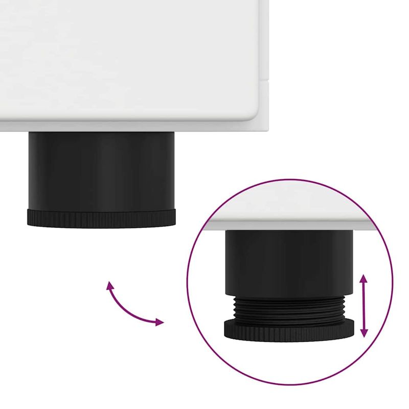 Casa si Gradina - Mobilier - Seturi de mobilier - Seturi living - Bufet cu raft cu usa Alb 55.5 x 29 x 100 cm Lemn compozit - Infinity.ro