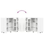 Casa si Gradina - Mobilier - Seturi de mobilier - Seturi living - Bufet cu raft cu usa Alb 55.5 x 29 x 100 cm Lemn compozit - Infinity.ro