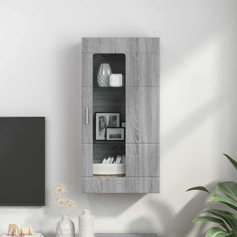 Casa si Gradina - Mobilier - Seturi de mobilier - Seturi living - Cabinet suspendat sonoma gri 55 x 29 x 100 cm Lemn compozit - Infinity.ro
