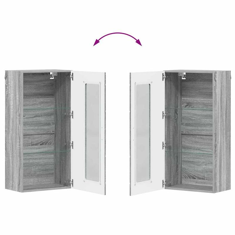 Casa si Gradina - Mobilier - Seturi de mobilier - Seturi living - Cabinet suspendat sonoma gri 55 x 29 x 100 cm Lemn compozit - Infinity.ro