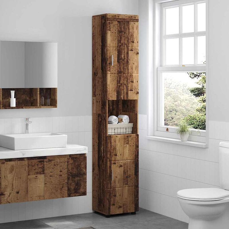 Casa si Gradina - Mobilier - Mobilier baie - Corpuri baie - Dulap de Baie TULUM Lemn vechi 37 x 31.5 x 203 cm Lemn compozit - Infinity.ro