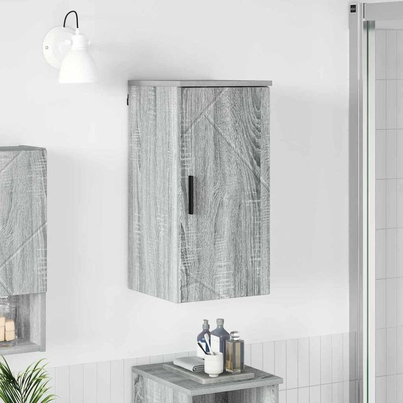 Casa si Gradina - Mobilier - Mobilier baie - Corpuri baie - Dulap de Baie cu usa sonoma gri 30 x 31.5 x 61 cm Lemn compozit - Infinity.ro