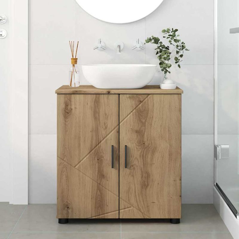 Casa si Gradina - Mobilier - Mobilier baie - Corpuri baie - Dulap de Baie stejar artizanal 61 x 35 x 64 cm Lemn compozit - Infinity.ro