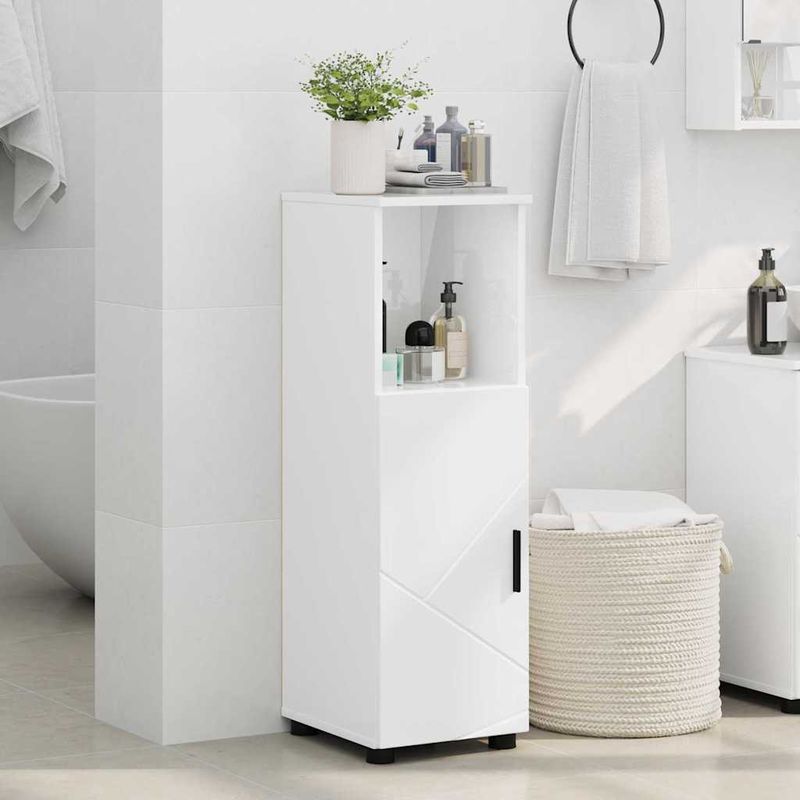 Casa si Gradina - Mobilier - Mobilier baie - Corpuri baie - Dulap de Baie Alb foarte lucios 30 x 35 x 95 cm Lemn compozit - Infinity.ro