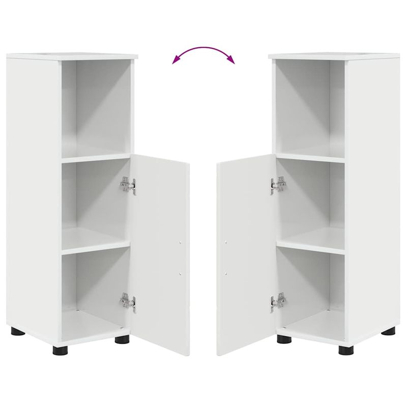 Casa si Gradina - Mobilier - Mobilier baie - Corpuri baie - Dulap de Baie Alb foarte lucios 30 x 35 x 95 cm Lemn compozit - Infinity.ro