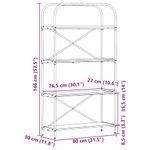 Casa si Gradina - Mobilier - Biblioteci si rafturi - Biblioteci - Raft pentru carti stejar artizanal 80 x 30 x 146 cm - Infinity.ro