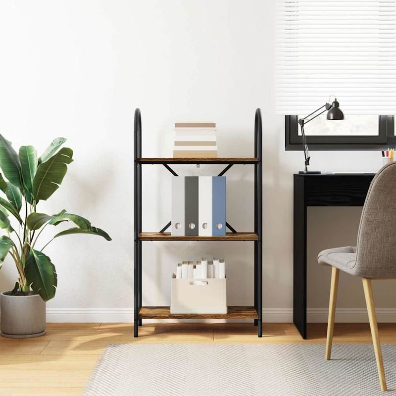 Casa si Gradina - Mobilier - Biblioteci si rafturi - Biblioteci - Raft pentru carti Stejar afumat 60 x 30 x 109 cm Lemn compozit - Infinity.ro