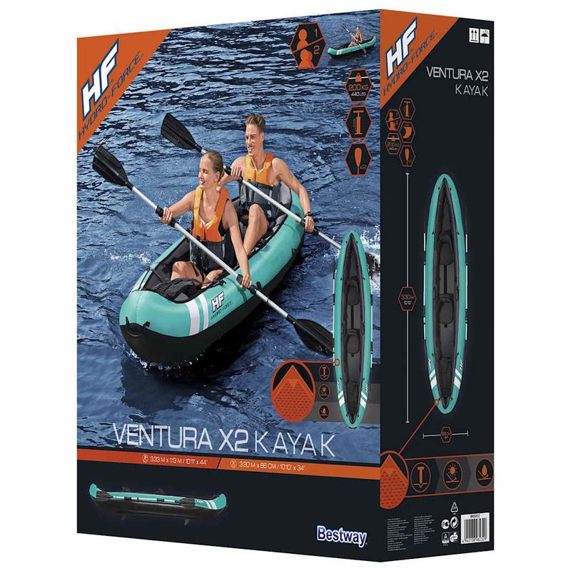 Sport si Outdoor - Sporturi acvatice - Rafting, caiac si canoe - Bestway Caiac Hydro-Force Ventura x 2, 330x86 cm - Infinity.ro