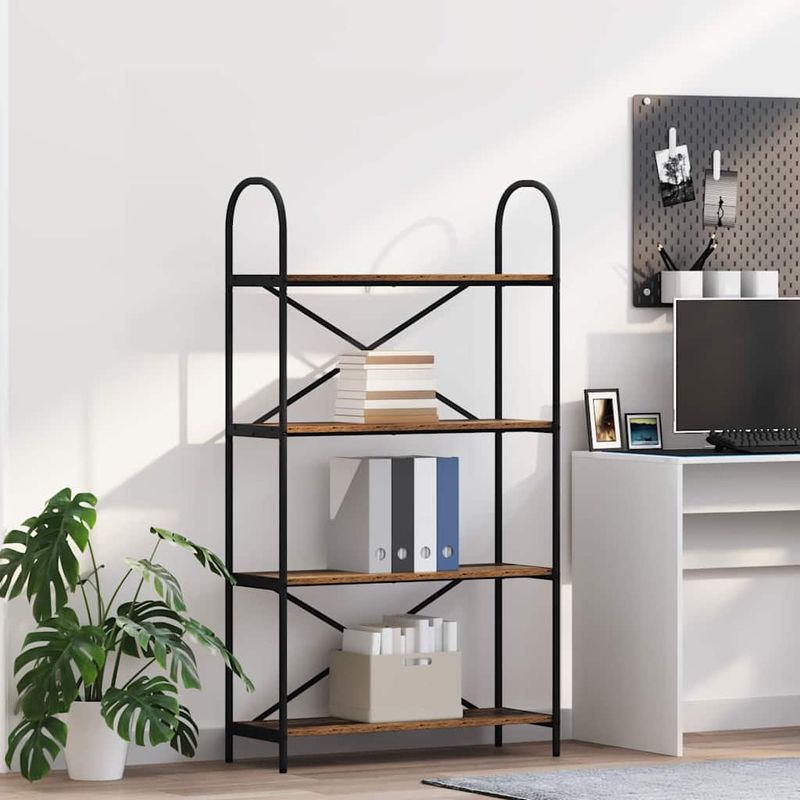 Casa si Gradina - Mobilier - Biblioteci si rafturi - Biblioteci - Raft pentru carti Lemn vechi 80 x 30 x 146 cm Lemn compozit - Infinity.ro