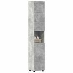 Casa si Gradina - Mobilier - Mobilier baie - Corpuri baie - Dulap de Baie TULUM Gri beton 37 x 31.5 x 203 cm Lemn compozit - Infinity.ro