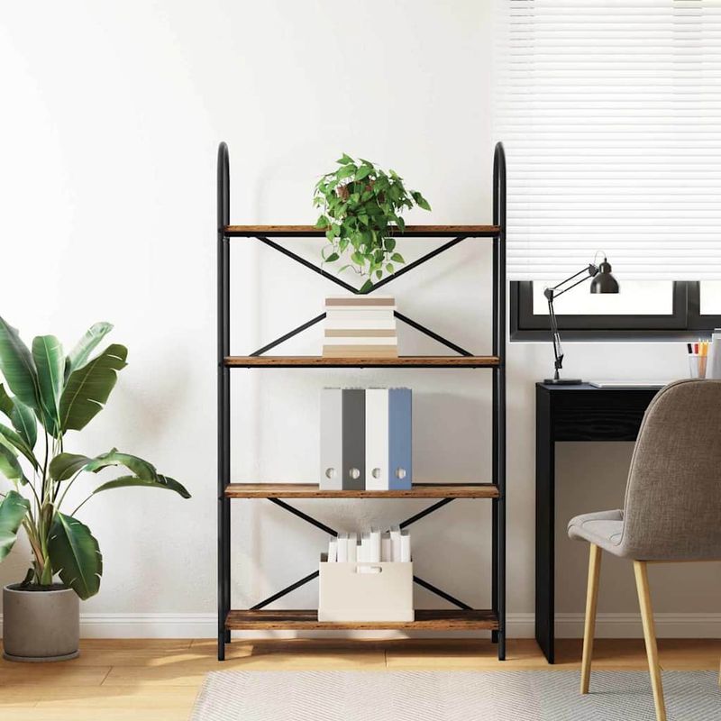 Casa si Gradina - Mobilier - Biblioteci si rafturi - Biblioteci - Raft pentru carti Lemn vechi 80 x 30 x 146 cm Lemn compozit - Infinity.ro
