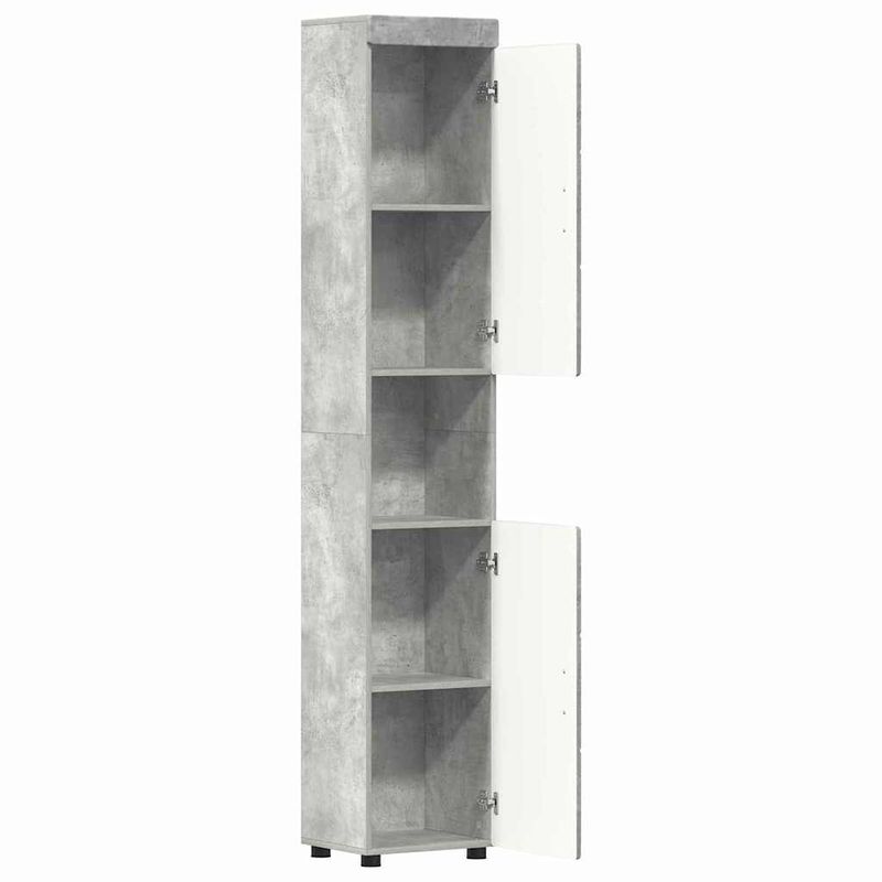 Casa si Gradina - Mobilier - Mobilier baie - Corpuri baie - Dulap de Baie TULUM Gri beton 37 x 31.5 x 203 cm Lemn compozit - Infinity.ro