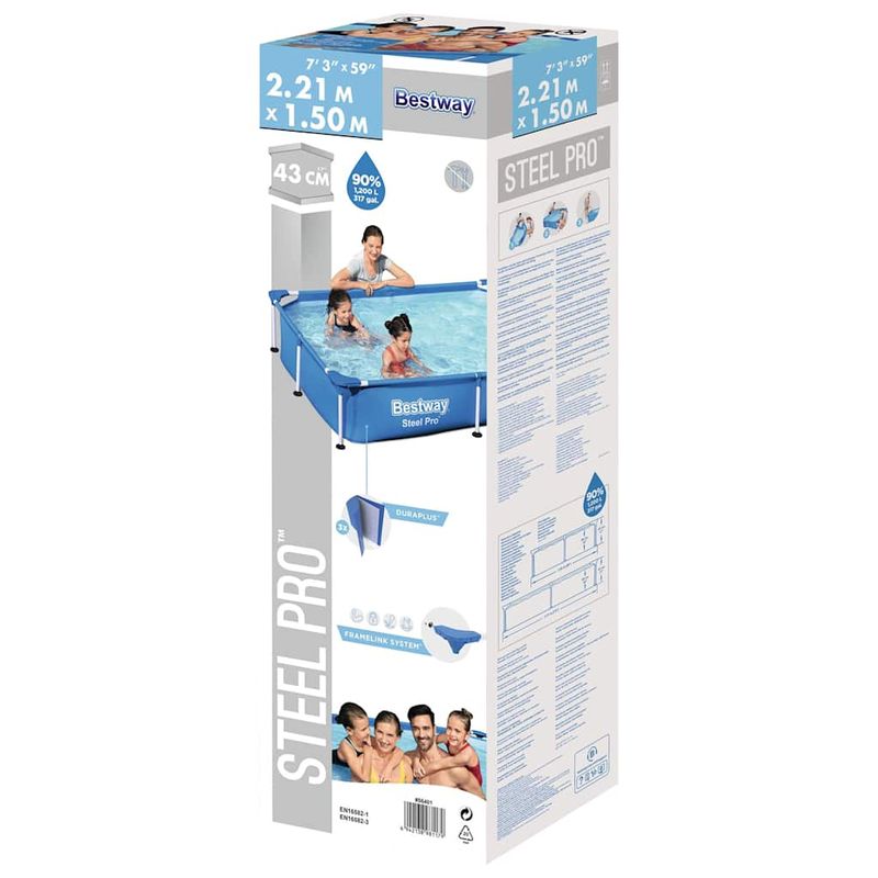Casa si Gradina - Gradina si terasa - Piscine si accesorii - Piscine - Bestway Piscina Steel Pro, 221x150x43 cm - Infinity.ro