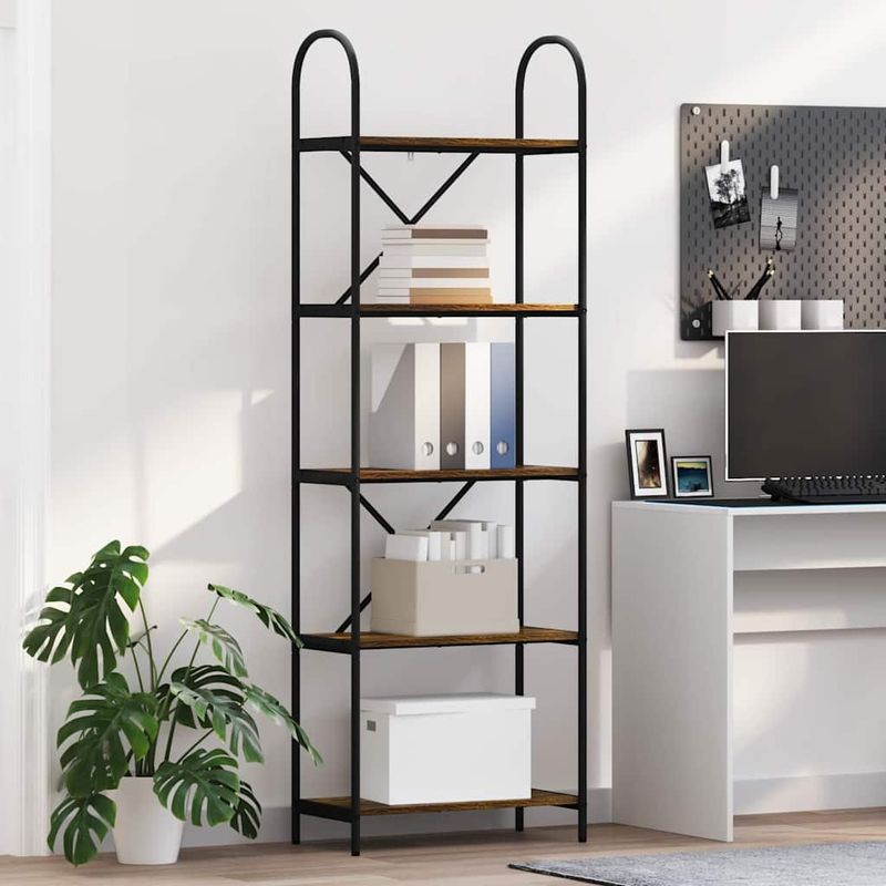 Casa si Gradina - Mobilier - Biblioteci si rafturi - Biblioteci - Raft pentru carti Stejar afumat 60 x 30 x 183 cm Lemn compozit - Infinity.ro