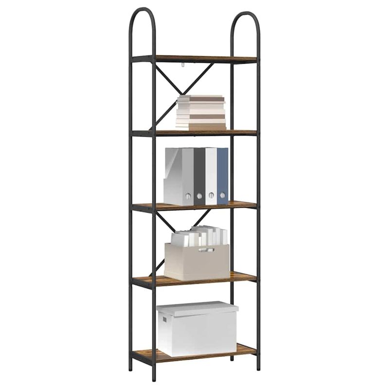 Casa si Gradina - Mobilier - Biblioteci si rafturi - Biblioteci - Raft pentru carti Stejar afumat 60 x 30 x 183 cm Lemn compozit - Infinity.ro