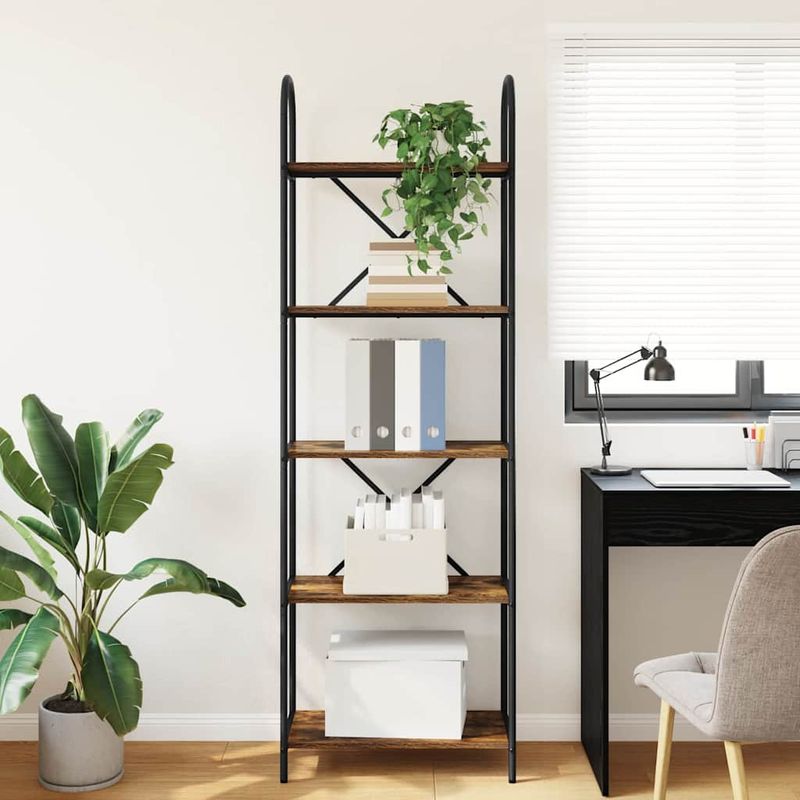 Casa si Gradina - Mobilier - Biblioteci si rafturi - Biblioteci - Raft pentru carti Stejar afumat 60 x 30 x 183 cm Lemn compozit - Infinity.ro