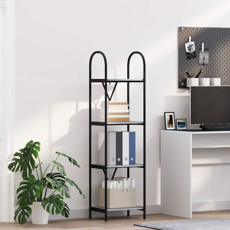 Casa si Gradina - Mobilier - Biblioteci si rafturi - Biblioteci - Raft pentru carti sonoma gri 40 x 30 x 146 cm Lemn compozit - Infinity.ro