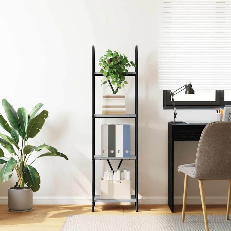 Casa si Gradina - Mobilier - Biblioteci si rafturi - Biblioteci - Raft pentru carti sonoma gri 40 x 30 x 146 cm Lemn compozit - Infinity.ro