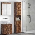 Casa si Gradina - Mobilier - Mobilier baie - Corpuri baie - Dulap de Baie cu usa TULUM Stejar afumat 37 x 31.5 x 203 cm - Infinity.ro