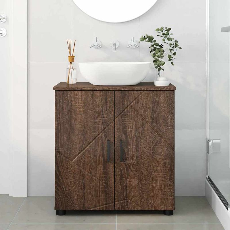 Casa si Gradina - Mobilier - Mobilier baie - Corpuri baie - Dulap de Baie cu raft Stejar brun 61 x 35 x 64 cm Lemn compozit - Infinity.ro
