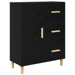 Casa si Gradina - Mobilier - Comode si corpuri - Comode - Bufet cu sertar Stejar negru 34 x 69.5 x 90 cm Lemn compozit - Infinity.ro