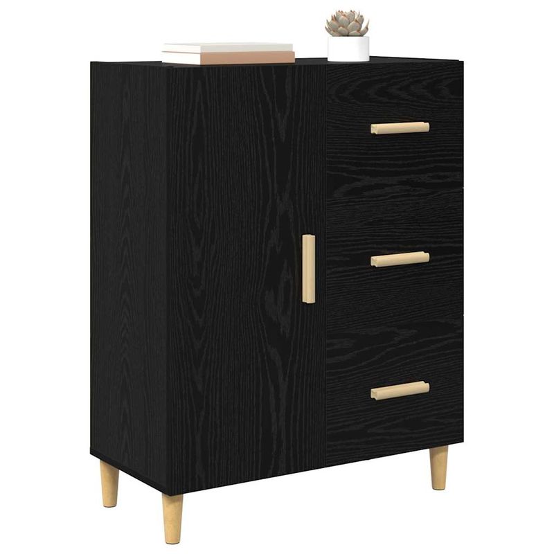 Casa si Gradina - Mobilier - Comode si corpuri - Comode - Bufet cu sertar Stejar negru 34 x 69.5 x 90 cm Lemn compozit - Infinity.ro