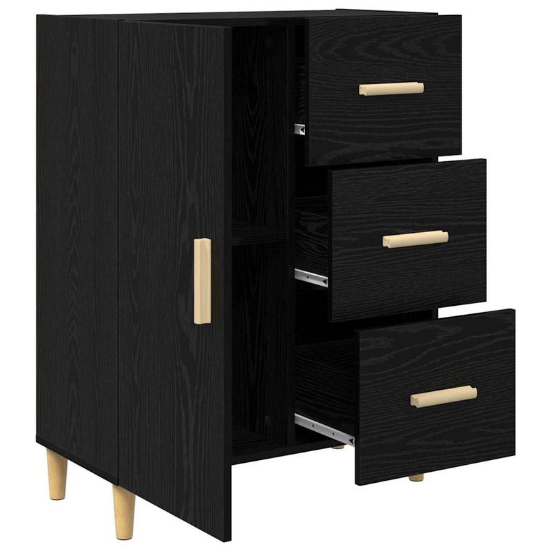 Casa si Gradina - Mobilier - Comode si corpuri - Comode - Bufet cu sertar Stejar negru 34 x 69.5 x 90 cm Lemn compozit - Infinity.ro