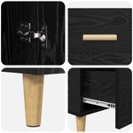 Casa si Gradina - Mobilier - Comode si corpuri - Comode - Bufet cu sertar Stejar negru 34 x 69.5 x 90 cm Lemn compozit - Infinity.ro