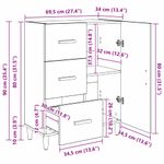 Casa si Gradina - Mobilier - Comode si corpuri - Comode - Bufet cu sertar Stejar negru 34 x 69.5 x 90 cm Lemn compozit - Infinity.ro