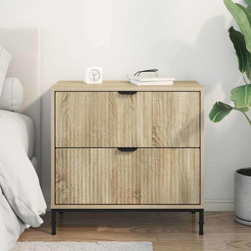 Casa si Gradina - Mobilier - Comode si corpuri - Noptiere - Noptiera Stejar sonoma 63.5 x 36 x 61 cm Lemn compozit - Infinity.ro