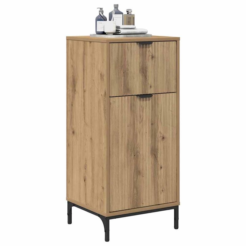 Casa si Gradina - Mobilier - Mobilier baie - Corpuri baie - Dulap de Baie stejar artizanal 39.5 x 36 x 88 cm Lemn compozit - Infinity.ro