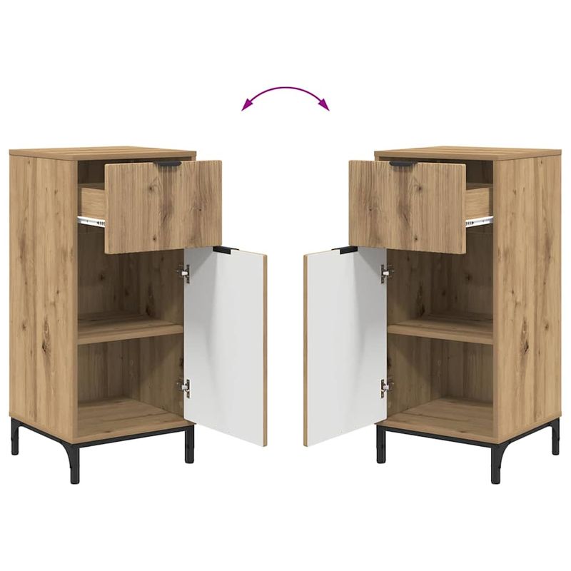 Casa si Gradina - Mobilier - Mobilier baie - Corpuri baie - Dulap de Baie stejar artizanal 39.5 x 36 x 88 cm Lemn compozit - Infinity.ro