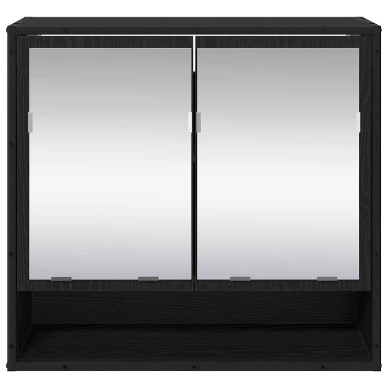 Casa si Gradina - Mobilier - Mobilier baie - Corpuri baie - Dulap cu oglinda pentru baie Stejar negru 65 x 20 x 60 cm - Infinity.ro