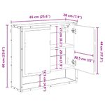 Casa si Gradina - Mobilier - Mobilier baie - Corpuri baie - Dulap cu oglinda pentru baie Stejar negru 65 x 20 x 60 cm - Infinity.ro