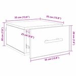 Casa si Gradina - Mobilier - Comode si corpuri - Noptiere - Noptiera Stejar negru 35 x 35 x 20 cm Lemn compozit - Infinity.ro