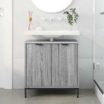 Casa si Gradina - Mobilier - Mobilier baie - Corpuri baie - Dulap pentru Chiuveta de Baie sonoma gri 60.5 x 33.5 x 61 cm - Infinity.ro