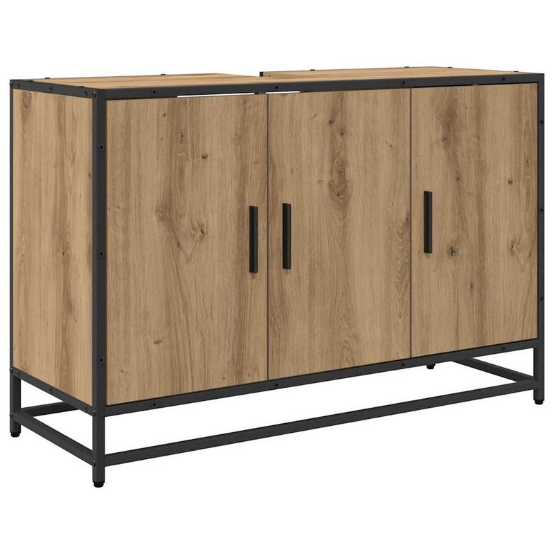 Casa si Gradina - Mobilier - Mobilier baie - Comode baie - Dulap pentru Chiuveta de Baie stejar artizanal 90 x 33 x 60 cm - Infinity.ro