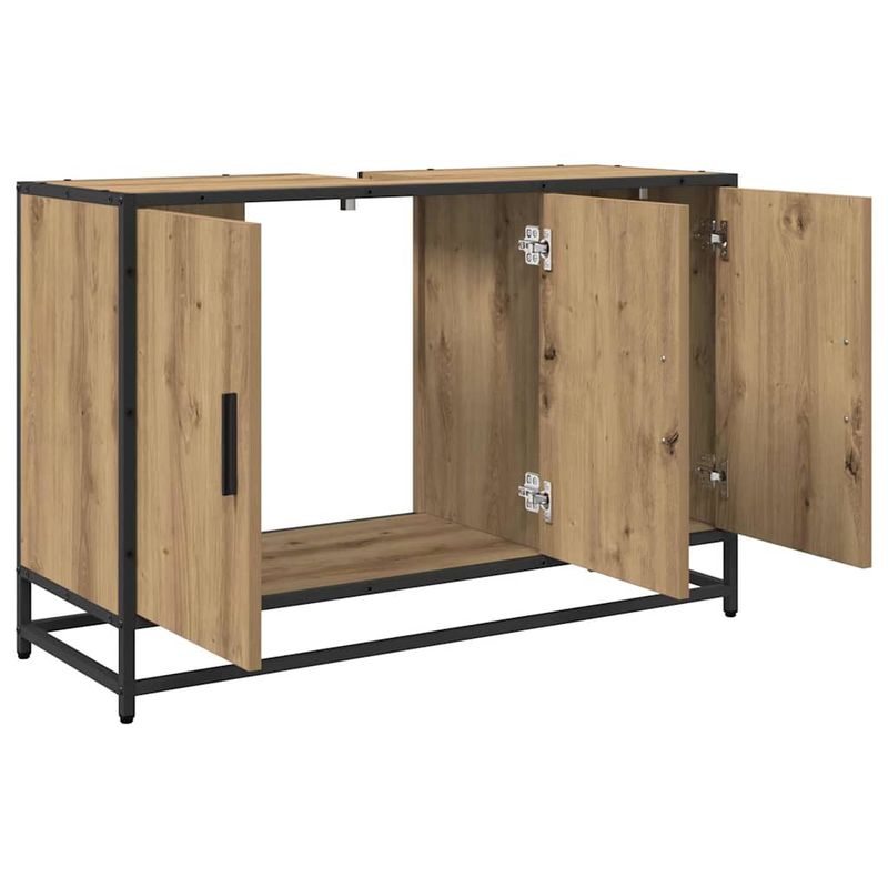 Casa si Gradina - Mobilier - Mobilier baie - Comode baie - Dulap pentru Chiuveta de Baie stejar artizanal 90 x 33 x 60 cm - Infinity.ro