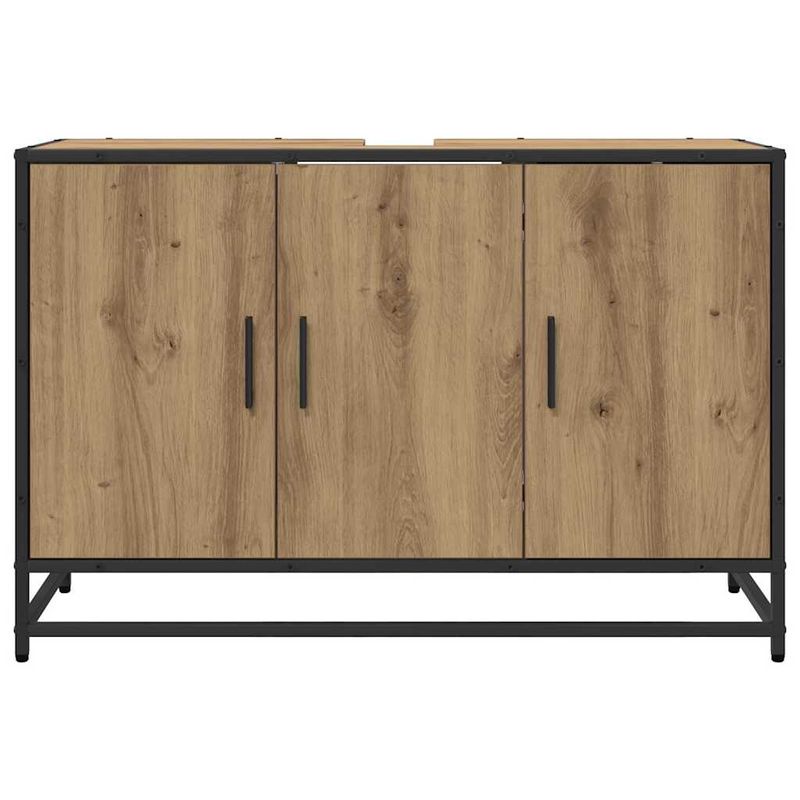 Casa si Gradina - Mobilier - Mobilier baie - Comode baie - Dulap pentru Chiuveta de Baie stejar artizanal 90 x 33 x 60 cm - Infinity.ro