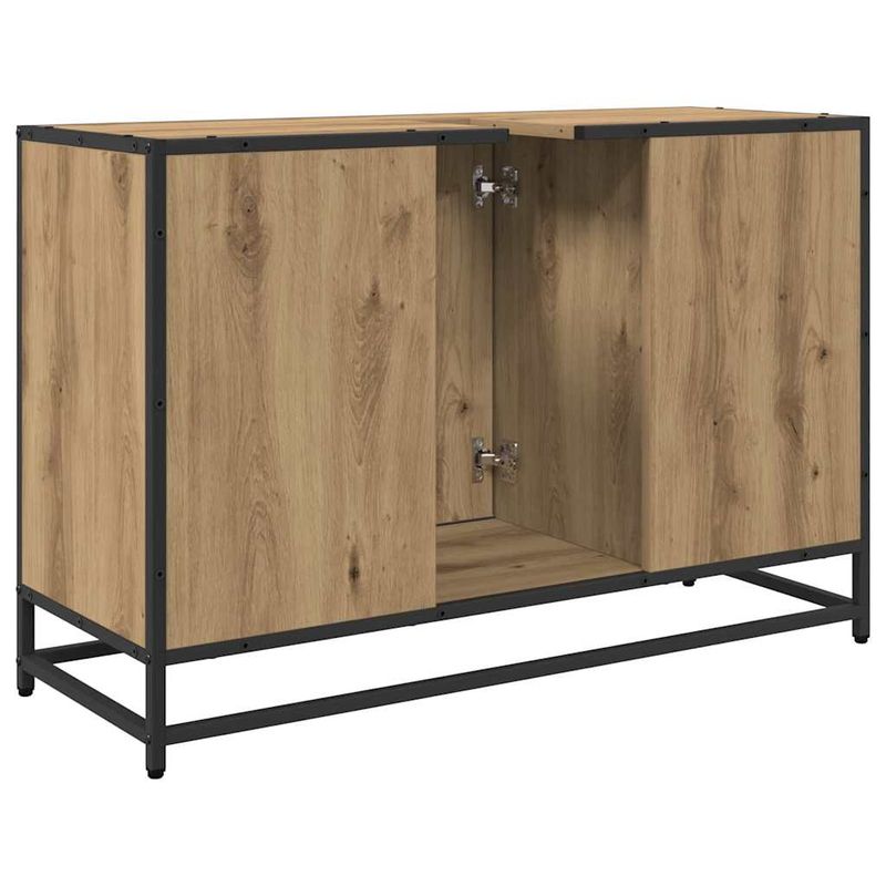 Casa si Gradina - Mobilier - Mobilier baie - Comode baie - Dulap pentru Chiuveta de Baie stejar artizanal 90 x 33 x 60 cm - Infinity.ro