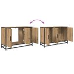 Casa si Gradina - Mobilier - Mobilier baie - Comode baie - Dulap pentru Chiuveta de Baie stejar artizanal 90 x 33 x 60 cm - Infinity.ro