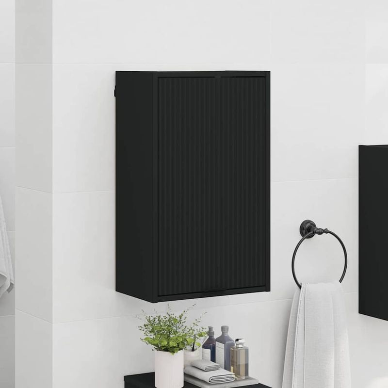 Casa si Gradina - Mobilier - Mobilier baie - Corpuri baie - Dulap de Baie Pe perete Negru 39 x 23.5 x 65 cm Lemn compozit - Infinity.ro