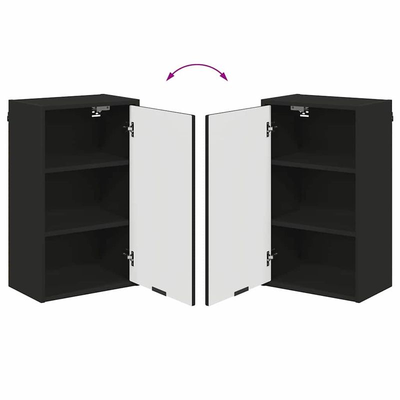 Casa si Gradina - Mobilier - Mobilier baie - Corpuri baie - Dulap de Baie Pe perete Negru 39 x 23.5 x 65 cm Lemn compozit - Infinity.ro
