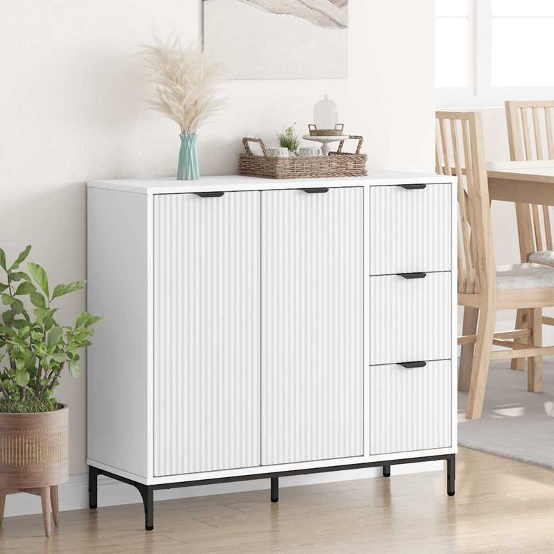 Casa si Gradina - Mobilier - Comode si corpuri - Comode - Bufet cu sertar Alb 89.5 x 33 x 82 cm Lemn compozit - Infinity.ro