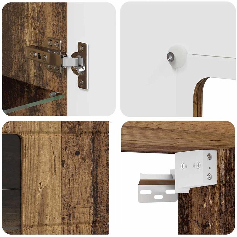 Casa si Gradina - Mobilier - Seturi de mobilier - Seturi living - Cabinet suspendat Lemn vechi 55 x 29 x 100 cm Lemn compozit - Infinity.ro