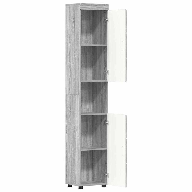 Casa si Gradina - Mobilier - Mobilier baie - Corpuri baie - Dulap de Baie TULUM sonoma gri 37 x 31.5 x 203 cm Lemn compozit - Infinity.ro