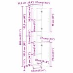 Casa si Gradina - Mobilier - Mobilier baie - Corpuri baie - Dulap de Baie TULUM sonoma gri 37 x 31.5 x 203 cm Lemn compozit - Infinity.ro